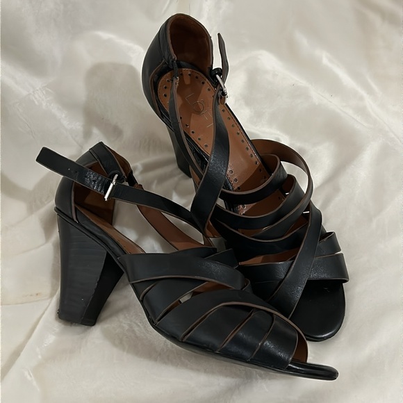 LOFT Multi-Strap Stacked Heel Sandal - Picture 3 of 5